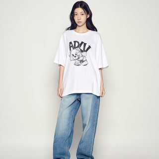 ADLV PIGGYBACK SHORT SLEEVE T-SHIRT WHITE