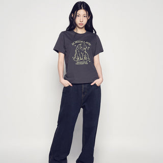 WOMAN POLAR BEAR SHORT SLEEVE T-SHIRT CHARCOAL