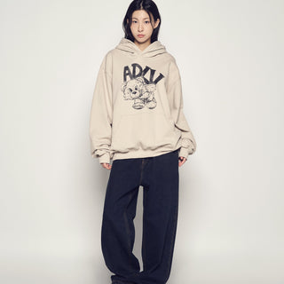 ADLV PIGGYBACK HOODIE ESSENTIAL BEIGE
