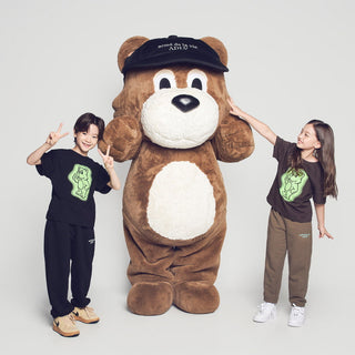 KIDS AC BEAR NEON SHORT SLEEVE T-SHIRT BLACK