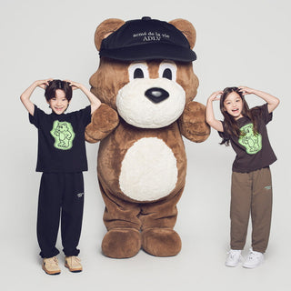 KIDS AC BEAR NEON SHORT SLEEVE T-SHIRT BLACK