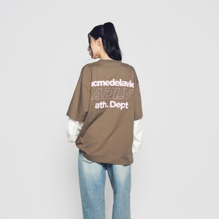 DOUBLE LAYER ADLV LONG SLEEVE T-SHIRT COCOA