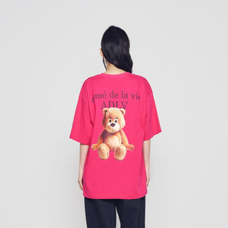 AC BEAR BASIC LOGO SHORT SLEEVE T-SHIRT HOT PINK
