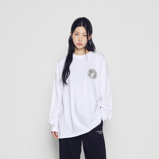 WALKING AC BEAR LONG SLEEVE T-SHIRT WHITE