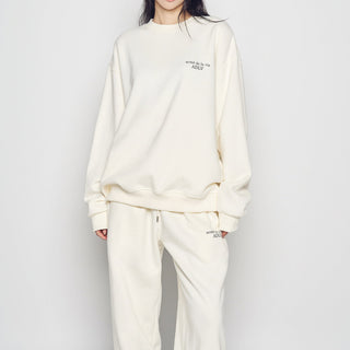 BASIC LOGO NAPPING ZURRY PANTS CREAM