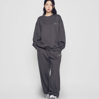 BASIC LOGO NAPPING ZURRY PANTS CHARCOAL