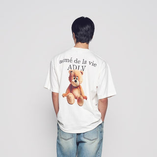 AC BEAR BASIC LOGO SHORT SLEEVE T-SHIRT CREAM