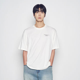 AC BEAR BASIC LOGO SHORT SLEEVE T-SHIRT CREAM
