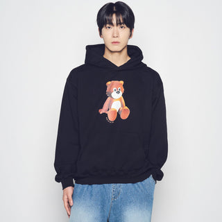 AC TEDDY BEAR HOODIE BLACK