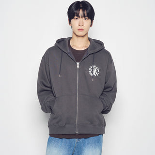 WALKING AC BEAR NAPPING HOODIE ZIP UP CHARCOAL