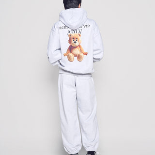 AC BEAR BASIC LOGO HOODIE MELANGE