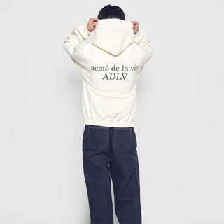 BASIC LOGO NAPPING HOODIE CREAM