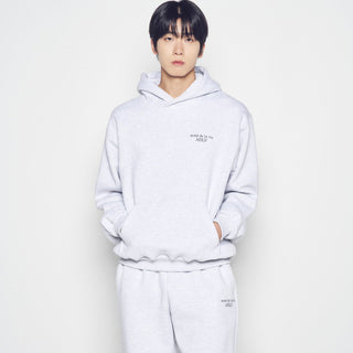 BASIC LOGO NAPPING HOODIE MELANGE