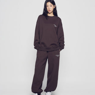 BASIC LOGO NAPPING ZURRY PANTS DARK BROWN