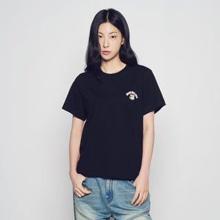 WOMAN MINI AC BEAR SHORT SLEEVE T-SHIRT BLACK