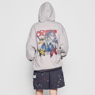MOBILE SUIT Z GUNDAM MOBILE SUIT HOODIE LIGHT GRAY