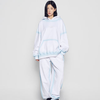LINE HAND SPRAY HOODIE WHITE