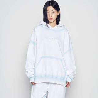 LINE HAND SPRAY HOODIE WHITE