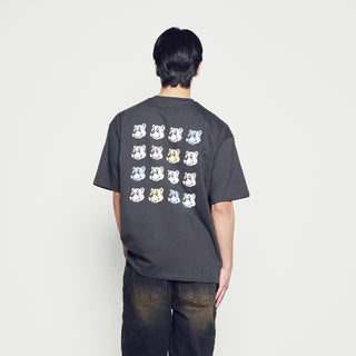 AC BEAR FACE SHORT SLEEVE T-SHIRT CHARCOAL