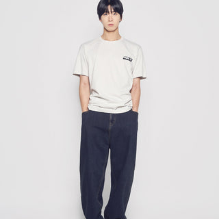 OVERLAPPING STANDARD SHORT SLEEVE T-SHIRT LIGHT GRAY
