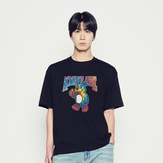 COLOR MIX AC BEAR SHORT SLEEVE T-SHIRT BLACK