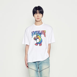 COLOR MIX AC BEAR SHORT SLEEVE T-SHIRT WHITE