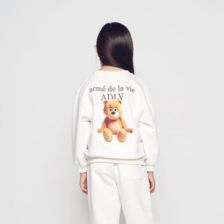 KIDS AC BEAR BASIC LOGO SWEATSHIRT CREAM