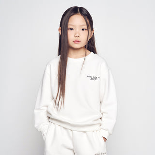 KIDS AC BEAR BASIC LOGO SWEATSHIRT CREAM