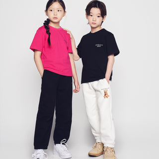 KIDS AC BEAR BASIC LOGO ZURRY PANTS CREAM