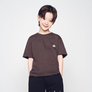 KIDS AC BEAR WAPPEN SHORT SLEEVE T-SHIRT DARK BROWN