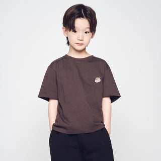 KIDS AC BEAR WAPPEN SHORT SLEEVE T-SHIRT DARK BROWN