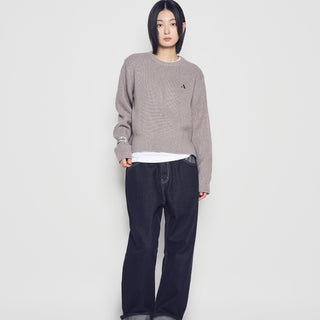 ROLL UP DENIM PANTS NAVY