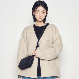 DIAGONAL PADDED CROSS BAG BLACK