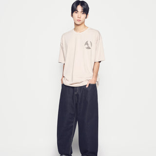 ROLL UP DENIM PANTS NAVY