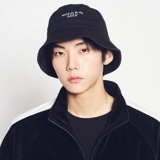 BASIC LOGO BUCKET HAT BLACK