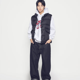 ROLL UP DENIM PANTS BLACK