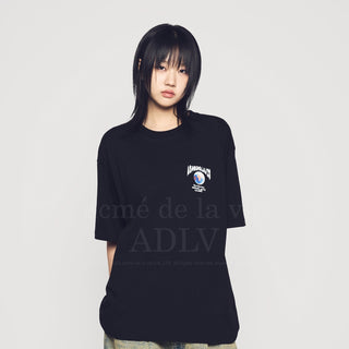 WORLD WIDE GLOBE BEAR ARTWORK SHORT SLEEVE T-SHIRT (OVERSEAS EXCLUSIVE) BLACK