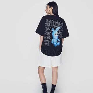 RETRO RABBIT SHORT SLEEVE T-SHIRT BLACK