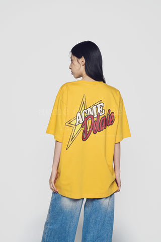 CRACK STAR LOGO SHORT SLEEVE T-SHIRT YELLOW