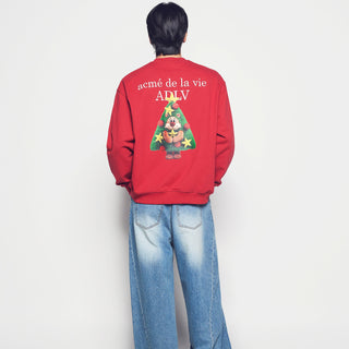 AC BEAR TREE SWEATSHIRT DARK RED