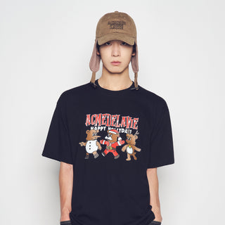 AC BEAR FRIEND X-MAS SHORT SLEEVE T-SHIRT BLACK