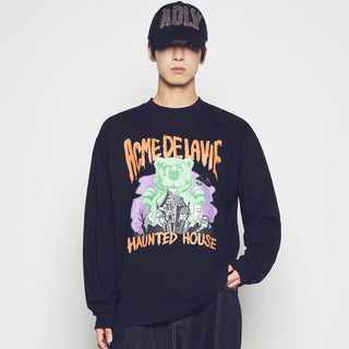 AC BEAR HALLOWEEN LONG SLEEVE T-SHIRT BLACK