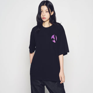 A SYMBOL CIRCLE SHORT SLEEVE T-SHIRT BLACK