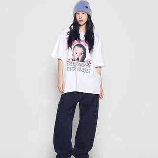 HALLOWEEN SCREAM BOY SHORT SLEEVE T-SHIRT WHITE