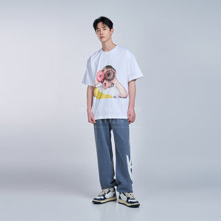 ADLV BABY FACE SHORT SLEEVE T-SHIRT WHITE DONUTS 1 R