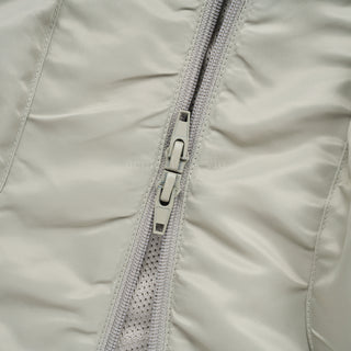 SYMBOL PUCKERING WINDBREAKER JACKET BEIGE