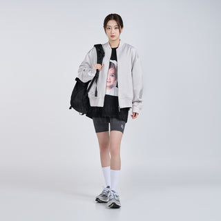 SYMBOL LOGO BIKER SHORTS CHARCOAL