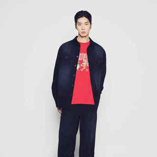 AC BEAR FRIEND X-MAS SHORT SLEEVE T-SHIRT DARK RED