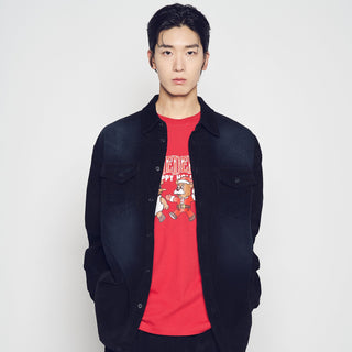 AC BEAR FRIEND X-MAS SHORT SLEEVE T-SHIRT DARK RED