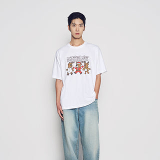 AC BEAR FRIEND X-MAS SHORT SLEEVE T-SHIRT WHITE